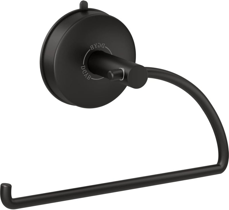 DGYB Suction Cup Hand Towel Ring Black Hand Towel Holder for Bathroom Wall SUS 304 Stainless Steel Kitchen Towel Hanger - Image 1